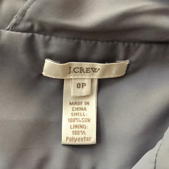 J.Crew silk cocktail party dress gray fully lined - Picture 6 of 8